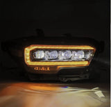 2016-2023 Toyota Tacoma LED Projector Headlights - Alpha-Chrome AlphaRex (NOVA-Series)