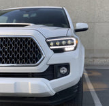 2016-2023 Toyota Tacoma LED Projector Headlights - Alpha-Chrome AlphaRex (NOVA-Series)