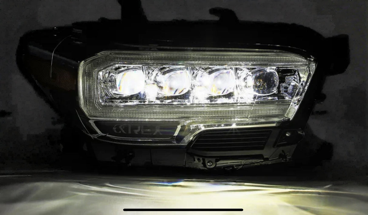 2016-2023 Toyota Tacoma LED Projector Headlights - Alpha-Chrome AlphaRex (NOVA-Series)