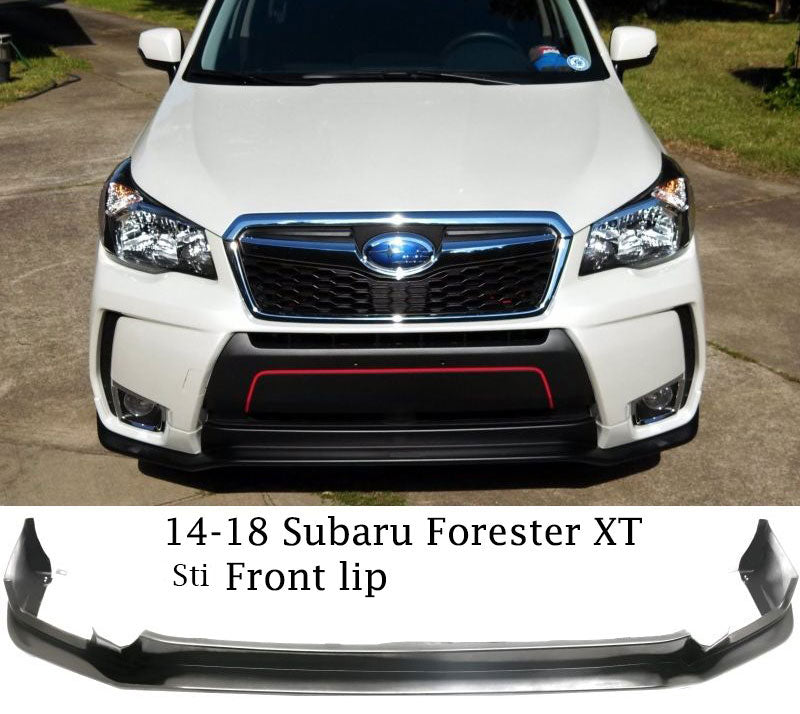 14-18 SUBARU FORESTER XT STI FRONT LIP PP PLASTIC UNPAINT BLACK