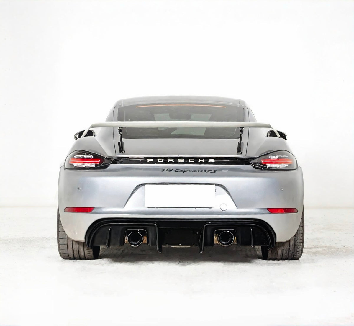 17-23 PORSCHE 718 CAYMAN GT4 / BOXSTER SPYDER GT4-STYLE DUAL EXHAUST REPLACMENT REAR DIFFUSER