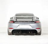 17-23 PORSCHE 718 CAYMAN GT4 / BOXSTER SPYDER GT4-STYLE DUAL EXHAUST REPLACMENT REAR DIFFUSER