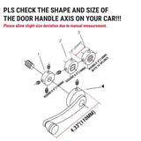 88-00 HONDA CIVIC Window Winder Crank Car Manual Door Handle Knob Set