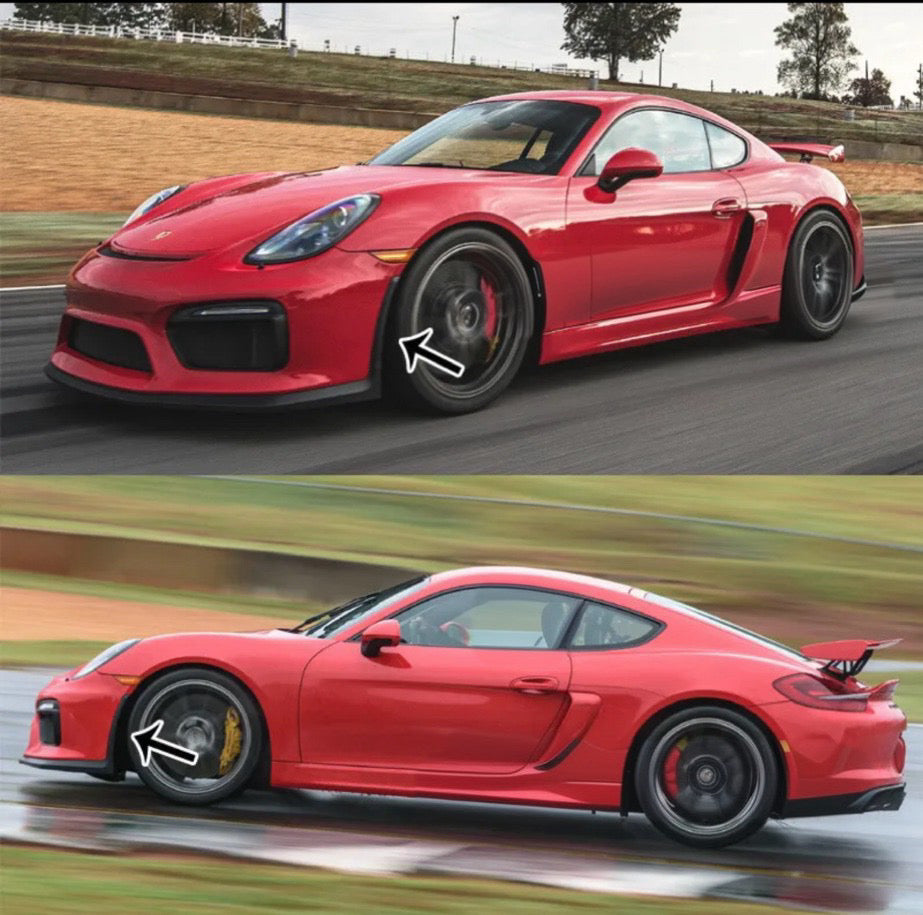 14-16 PORSCHE 981 CAYMAN GT4 FRONT BUMPER SIDE MOLDING PP (LEFT & RIGHT)