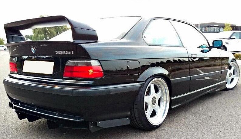 92-98 BMW E36 M3 LTW STYLE REAR TRUNK SPOILER PLASTIC GLOSS BLACK