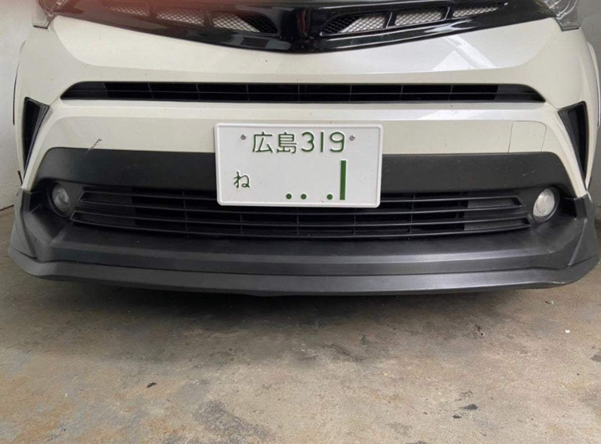 18-20 TOYOTA JDM CHR CH-R 5DR V2 FRONT LIP PP UNPAINT BLACK