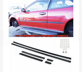 92-95 HONDA CIVIC 2DR THIN SIDE DOOR MOLDING SET JDM BLACK UNPAINT