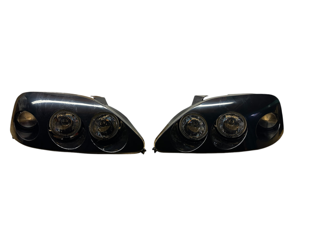 99-00 HONDA CIVIC JDM 80s CLASSIC TRIPLE PAINTSBLE HEADLIGHT PLASTIC PAIR