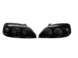 99-00 HONDA CIVIC JDM 80s CLASSIC TRIPLE PAINTSBLE HEADLIGHT PLASTIC PAIR