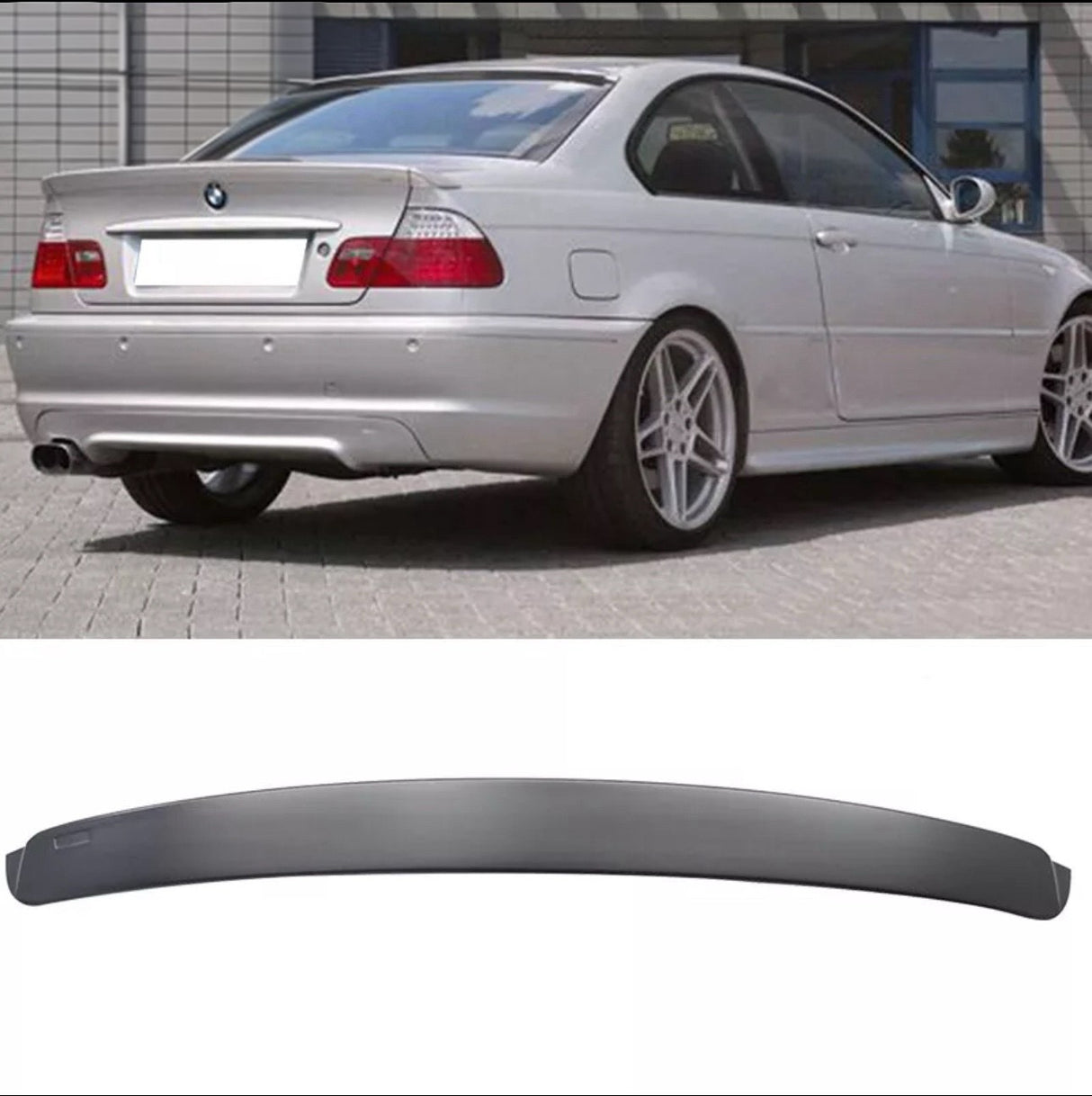 99-05 BMW E46 3-Series M3 AC Style Unpainted Roof Spoiler Lip Decklid - ABS Plastic