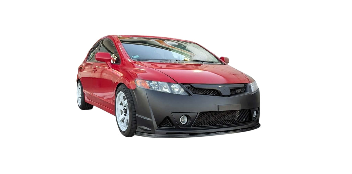 2006-2011 Honda Civic 4dr Mugen RR Front Bumper W/ Fog (Urethane)