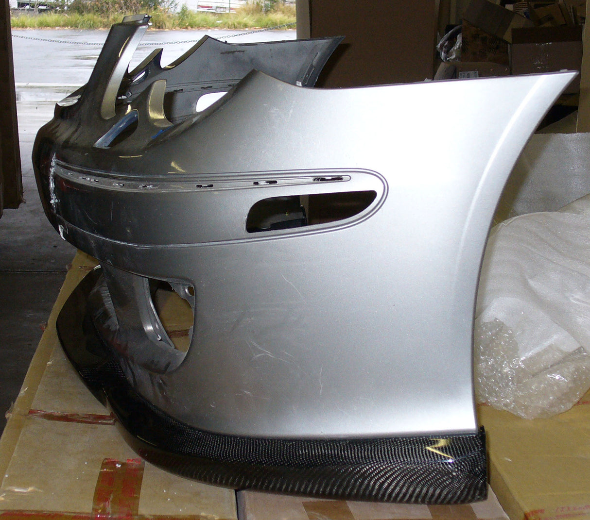 06-09 MERCEDES CLK350 W209 AMG STYLE CARBON FIBER FRONT LOWER SPOILER