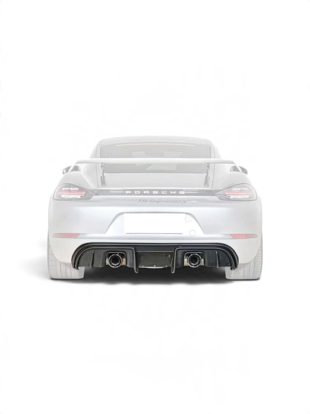 17-23 PORSCHE 718 CAYMAN GT4 / BOXSTER SPYDER GT4-STYLE DUAL EXHAUST REPLACMENT REAR DIFFUSER