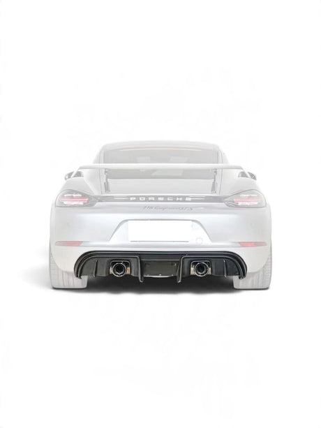 17-23 PORSCHE 718 CAYMAN GT4 / BOXSTER SPYDER GT4-STYLE DUAL EXHAUST REPLACMENT REAR DIFFUSER