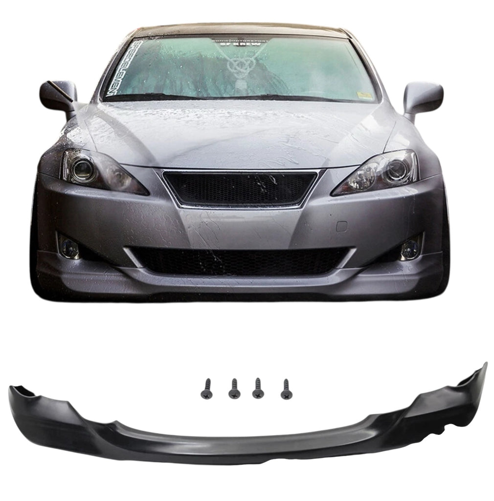 06-08 Lexus IS250 IS350 INS Style Front Bumper Lip Spoiler ABS Unpainted