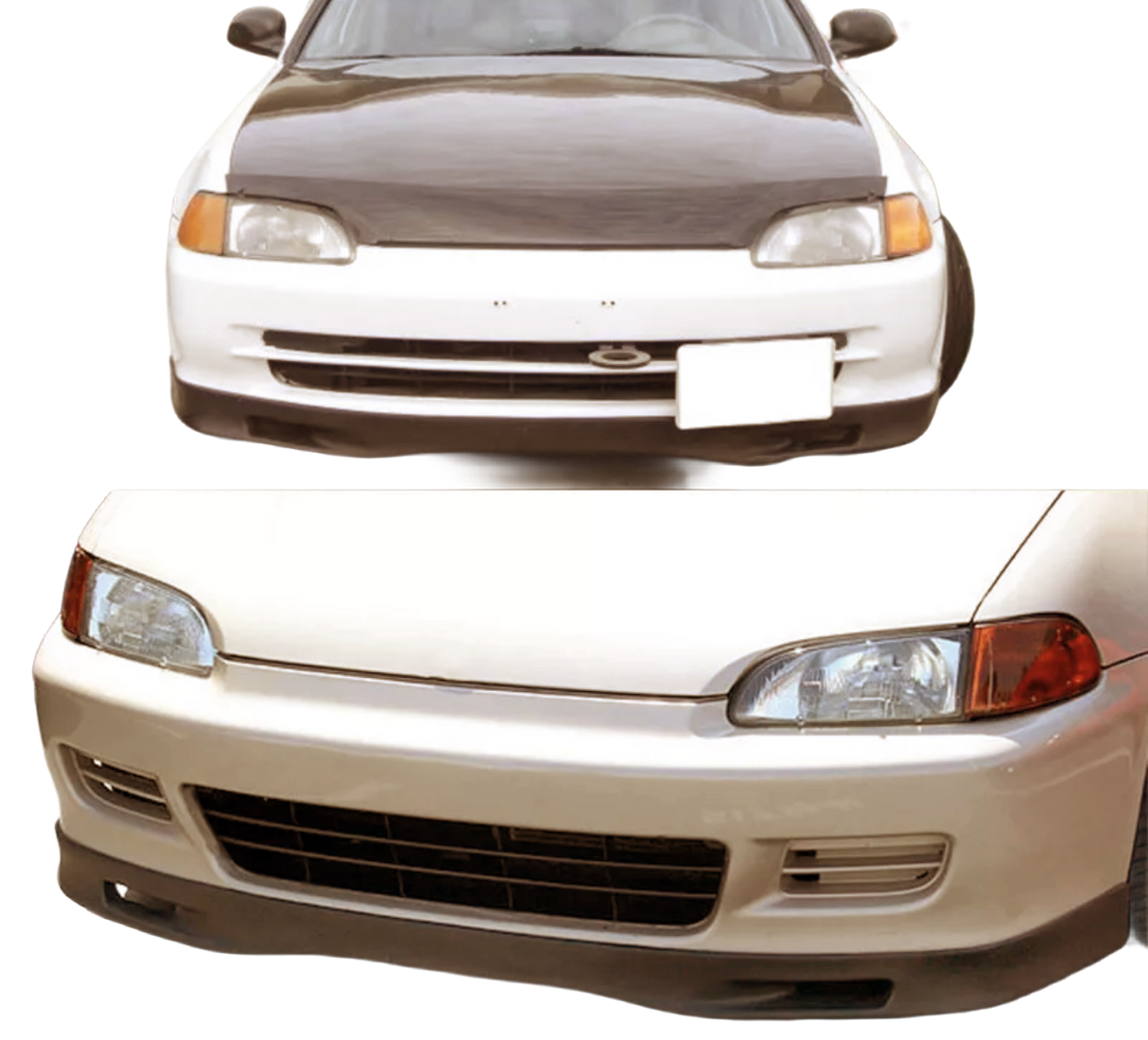 92-95 HONDA CIVIC EG 2/3DR SPOON STYLE FRONT LIP PU UNPAINT