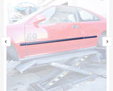 92-95 HONDA CIVIC 2DR THIN SIDE DOOR MOLDING SET JDM BLACK UNPAINT