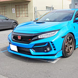 17-21 HONDA FK8 TYPE-R CIVIC MUGEN STYLE FRONT BUMPER LIP UNPAINT ABS PLASTIC