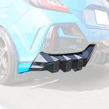 17-21 HONDA FK8 TYE-R CIVIC MUGEN STYLE REAR BUMPER LIP APRONS ADD ON ABS PLASTIC UNPAINT