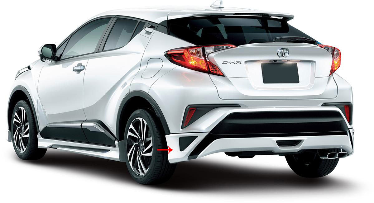 18-20 TOYOTA JDM CHR CH-R VERSION 2 REAR LIP PP UNPAINT BLACK