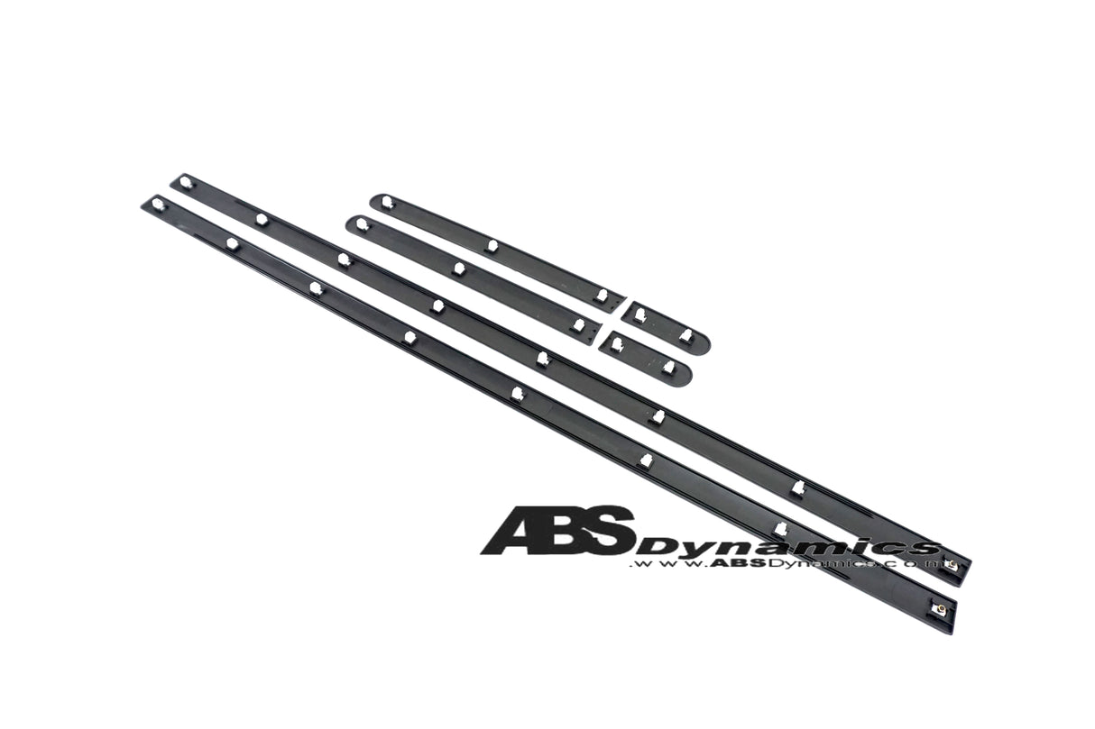 96-00 HONDA CIVIC 2/3DR THIN SIDE DOOR MOLDING SET JDM BLACK UNPAINT