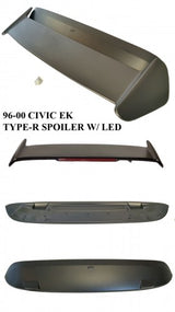 96-00 HONDA CIVIC 3DR TYPE-R WITH LED TRUNK SPOILER WING ABS PLASTIC