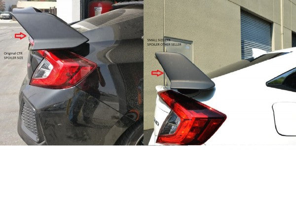 16-20 HONDA CIVIC 4DR TYPE-R STYLE REAR TRUNK SPOILER ABS PLASTIC