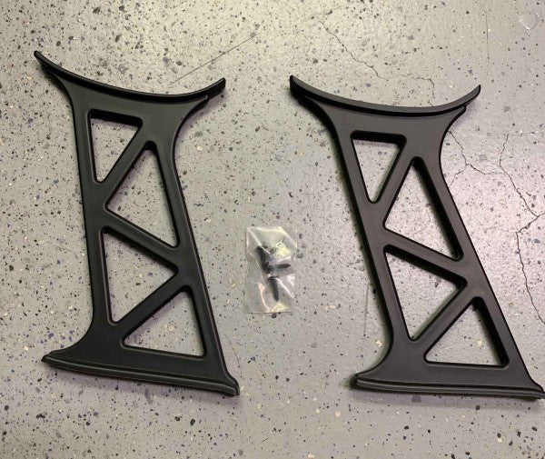 17-20 HONDA CIVIC 5DR TYPE-R REAR TRUNK SPOILER ADD ON STABILIZER V1 W/HOLES SET BLACK