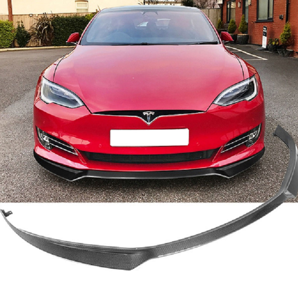 17-19 TESLA MODEL S I STYLE FRONT LOWER SPLITTER CARBON FIBER – ABS ...