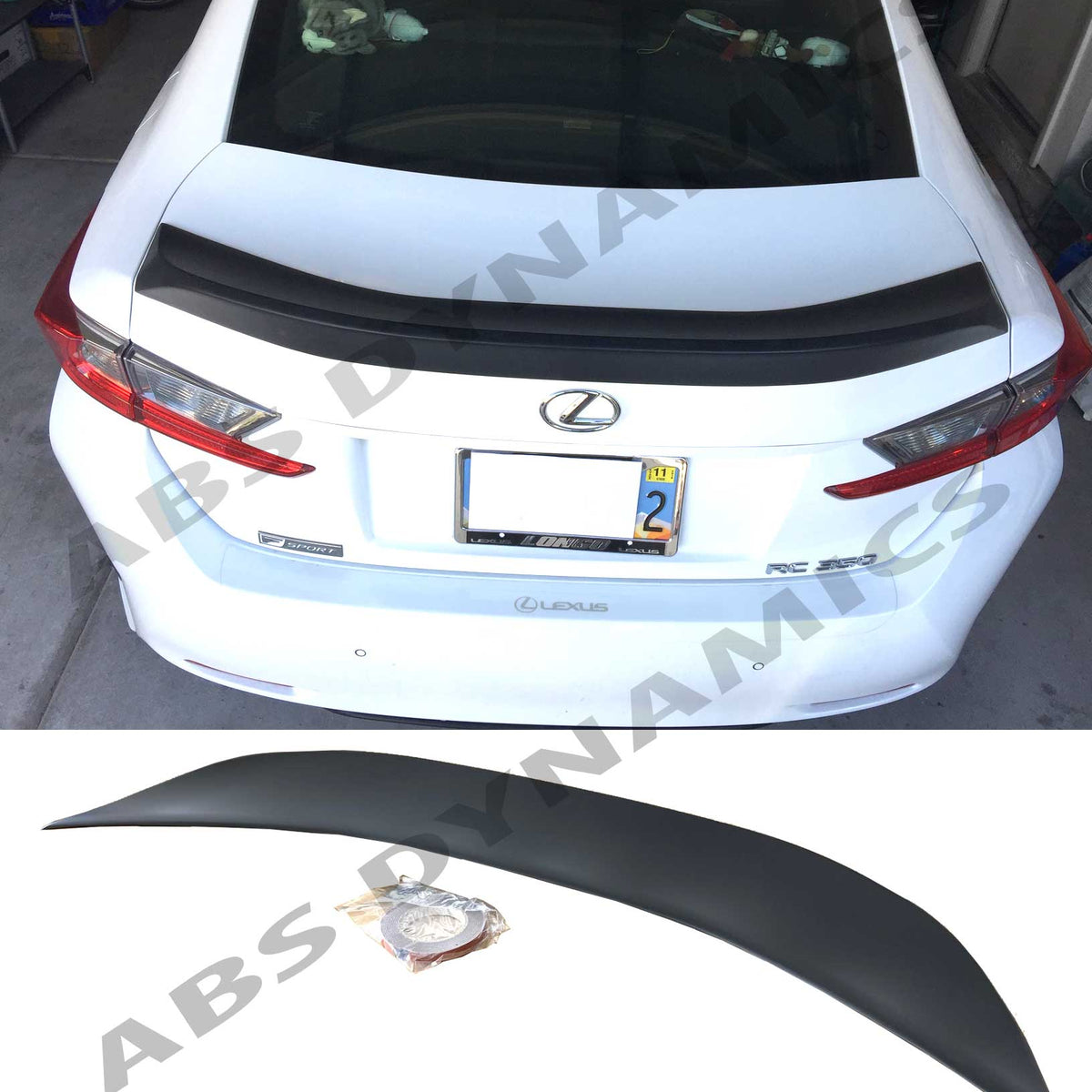 15-20 LEXUS RC200T/RC300/RC350 MATTE BLACK DT REAR TRUNK SPOILER WING ...