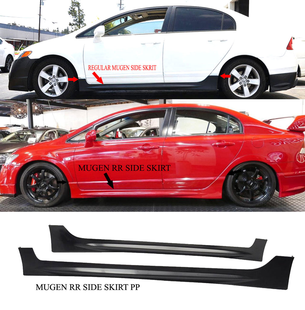 For 2006-2011 Honda Civic Sedan 4 Door Mugen RR ABS Rear Trunk Wing Spoiler  4pcs