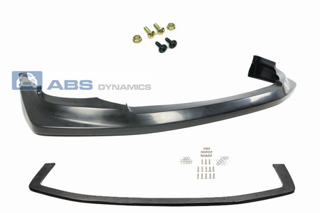 2008-2014 MITSUBISHI EVO X 10 VT- STYLE FRONT LIP+ LOWER SPLITTER PU BLACK UNPAINT (ONLY FIT ON EVO BUMPER)