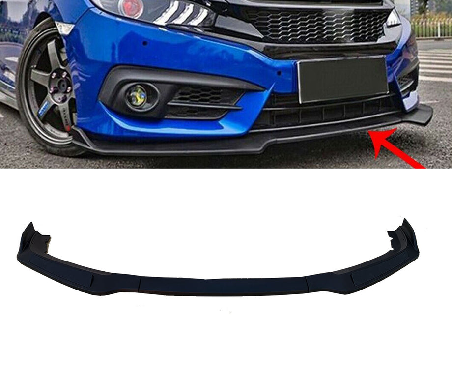 16-18 HONDA CIVIC 10 GEN 4D GT-S STYLE FRONT FRONT LIP UNPAINT PP