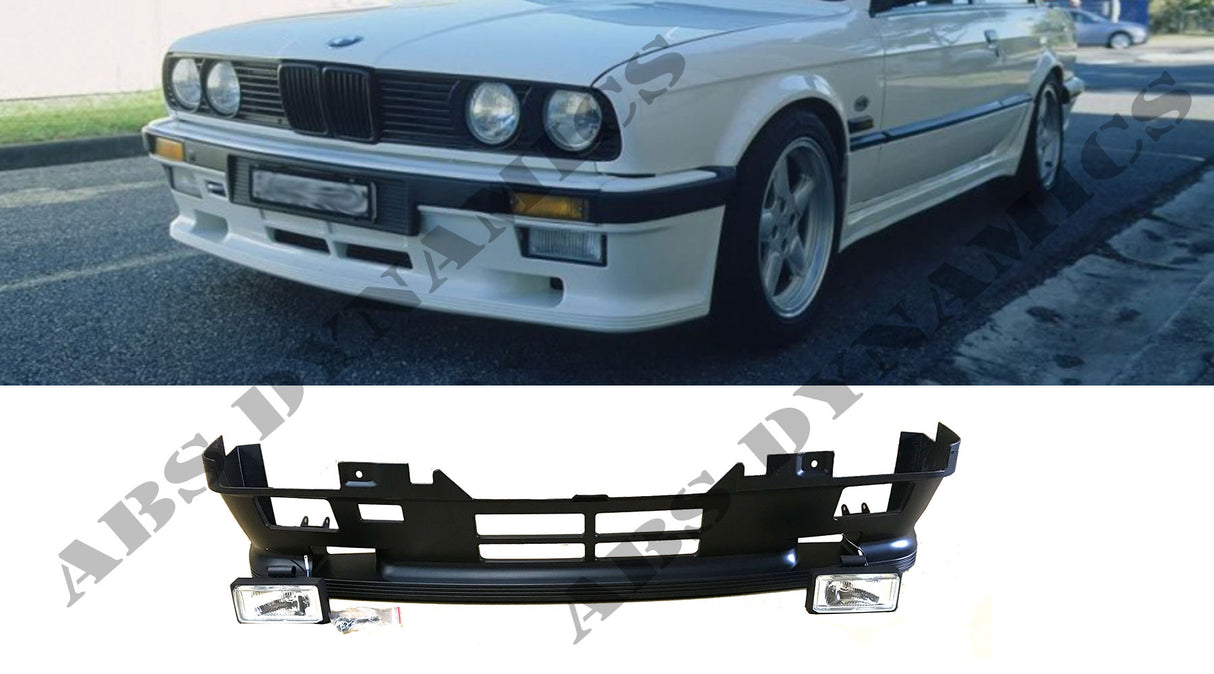 84-91 BMW E30 3-SERIES PRE-FACE 2DR & 4DR MTECH 1 FRONT BUMPER ONLY WITH FOGLIGHT