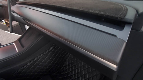 2020 TESLA MODEL Y DASH TRIM COVER MATTE CARBON FIBER