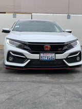 17-20 HONDA CIVIC SEDAN 4DR Si TYPE-R STYLE CARBON LOOK FULL LIP KIT PP
