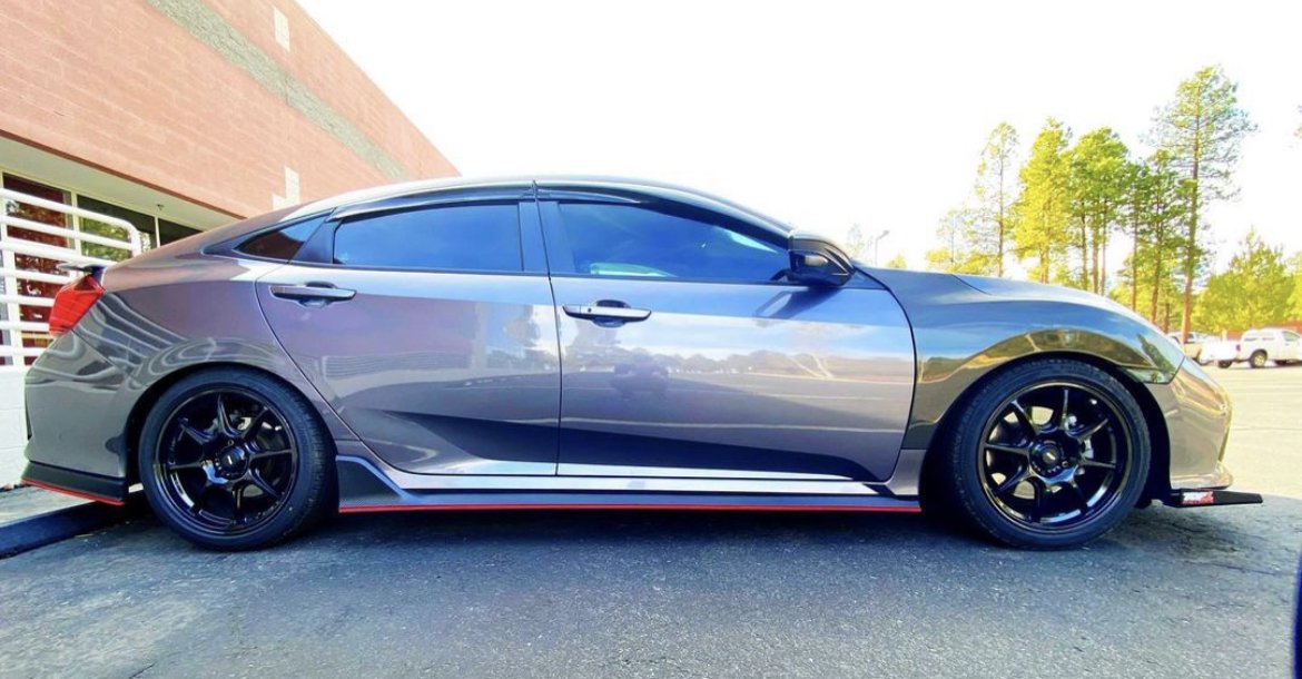 17-20 HONDA CIVIC SEDAN 4DR Si TYPE-R STYLE CARBON LOOK FULL LIP KIT PP