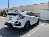 17-21 HONDA CIVIC 5DR TYPE-R REAR TRUNK LID SPOILER PLASTIC (White Orchid NH788P + Gloss Black Center)
