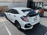 17-21 HONDA CIVIC 5DR TYPE-R REAR TRUNK LID SPOILER PLASTIC (White Orchid NH788P + Gloss Black Center)