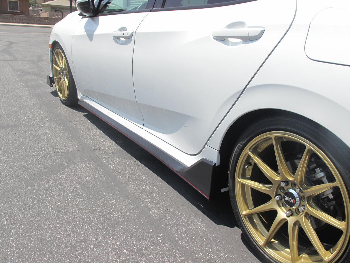 16-20 HONDA CIVIC 4D/5D TYPE-R STYLE SIDE SKIRT EXTENSION UNDER PANEL ADD ON SET