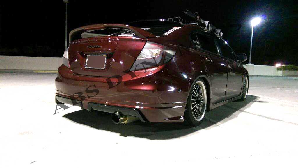 12-15 HONDA CIVIC 4DR MUGEN STYLE REAR LIP WITH CARBON LOOK DIFFUSER