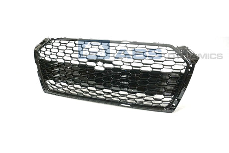 18-19 AUDI A5 S5 B9 RS5 STYLE FRONT GRILLE (GLOSS BLACK FRAME/HONEYCOMB)