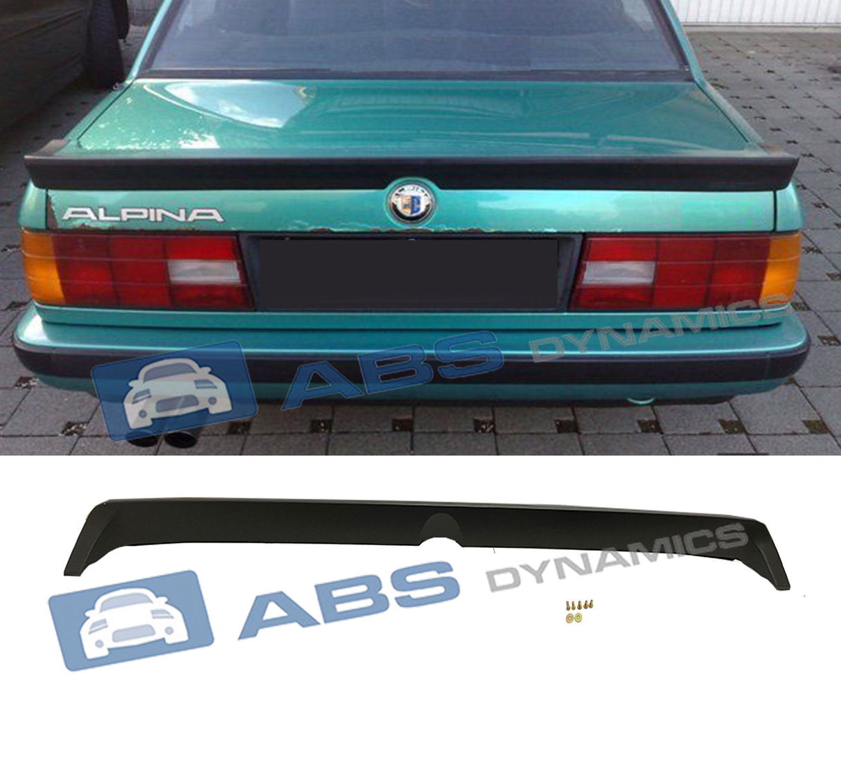 84-91 BMW E30 3-SERIES ALPINE STYLE REAR TRUNK SPOILER ABS
