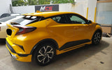 18-20 TOYOTA JDM CHR CH-R 5DR FRONT LIP/REAR LIP/SIDE SKIRT FULL LIP KIT COMBO A PP UNPAINT BLACK