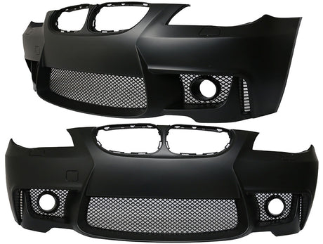 04-10 BMW E60 1M STYLE FRONT BUMPER COVER WITH FOGLIGHT COVER AND DELETE.