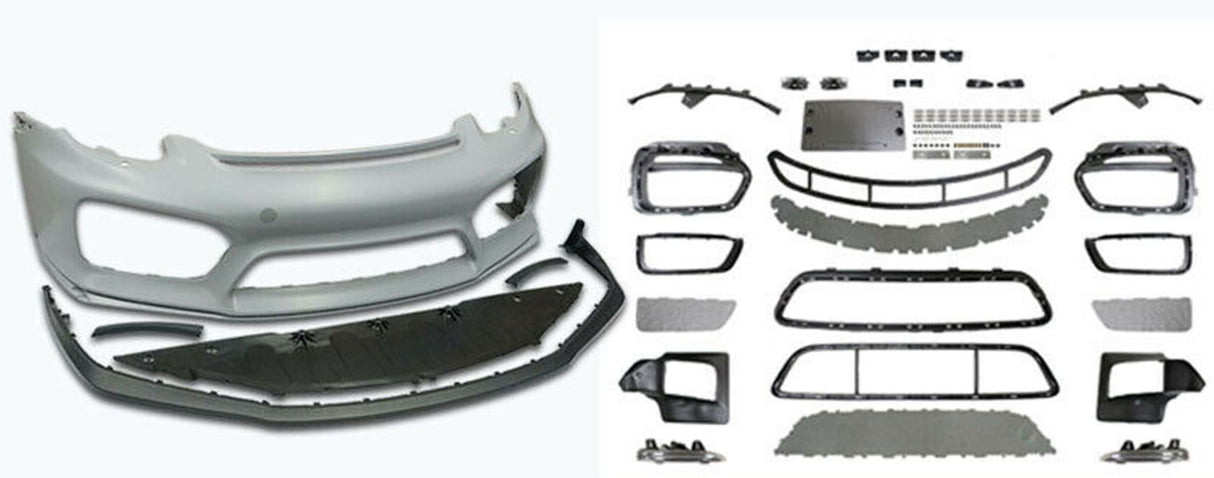 13-16 PORSCHE 981 BOXSTER CAYMAN GT4-STYLE FRONT BUMPER COVER W/ DRL W/O HL WASHER