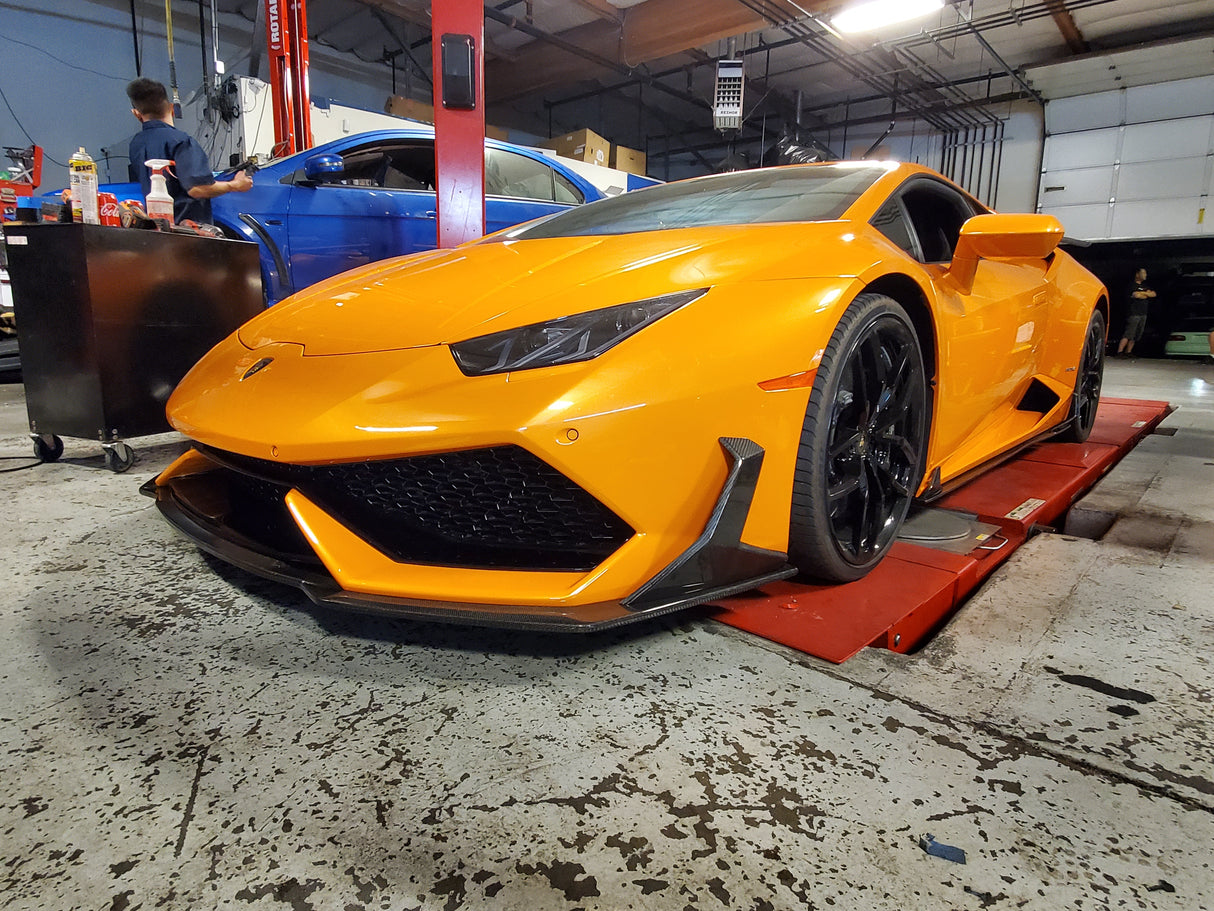 15-19 LAMBORGHINI HURRICANE LP610-4 FRONT BUMPER LIP SPOILER CARBON FIBER