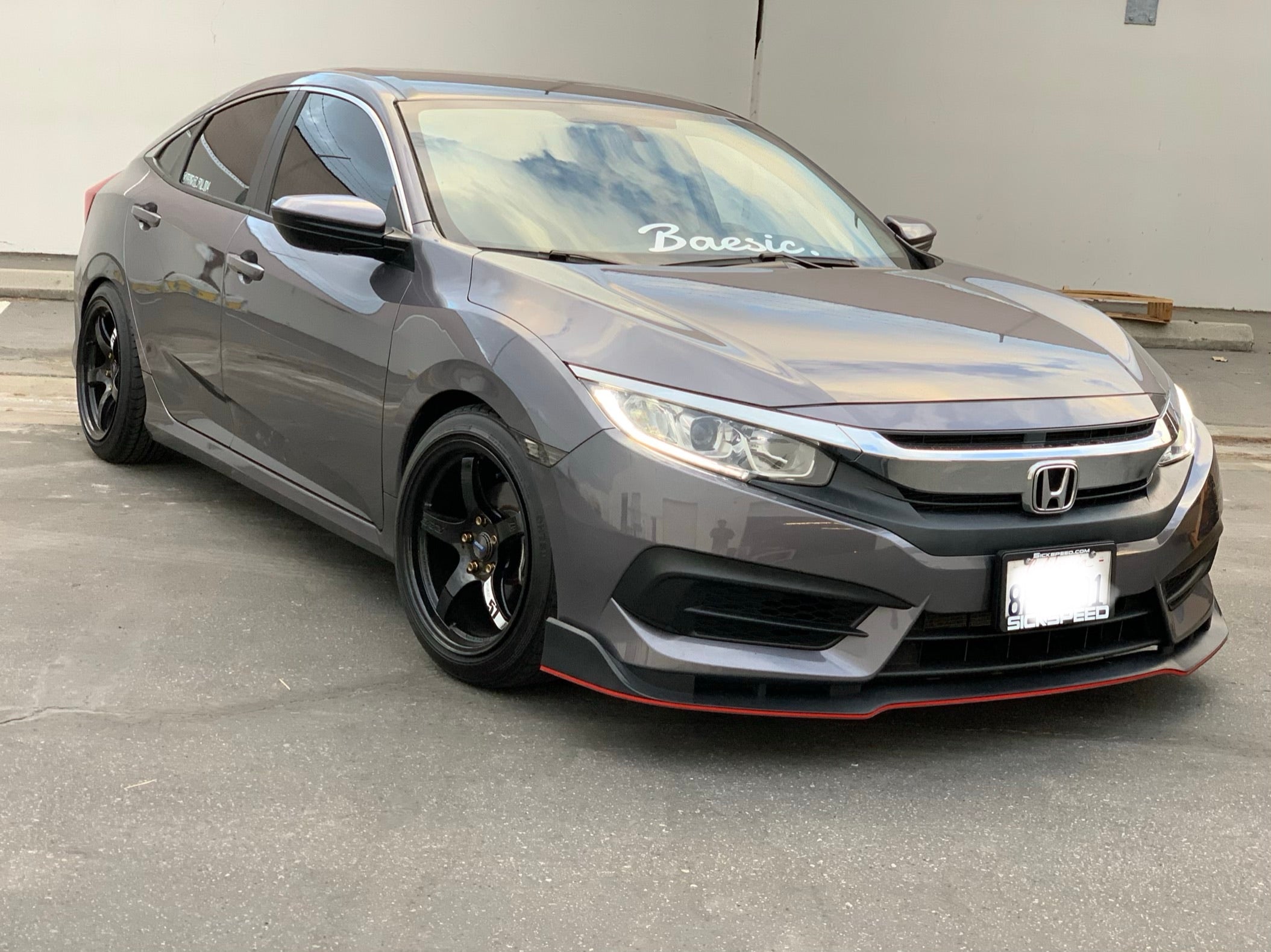16-18 HONDA CIVIC 10 GEN 4D TYPE-R STYLE FRONT FRONT LIP UNPAINT PP ...