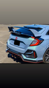 17-21 HONDA CIVIC 10 GEN 5D TYPE-R STYLE REAR DIFFUSER PP UNPAINT