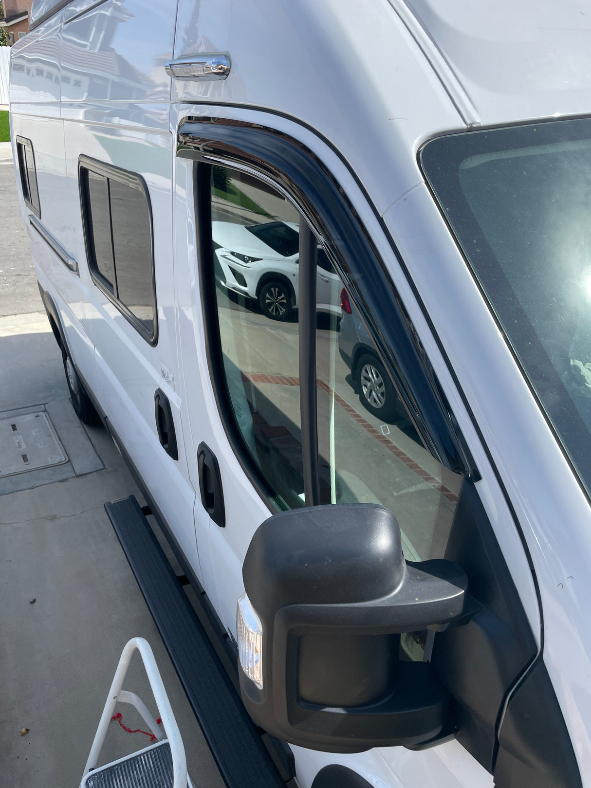 14-22 RAM PROMASTER SIDE DOOR WINDOW VISOR RAIN GUARD SET 2PCS